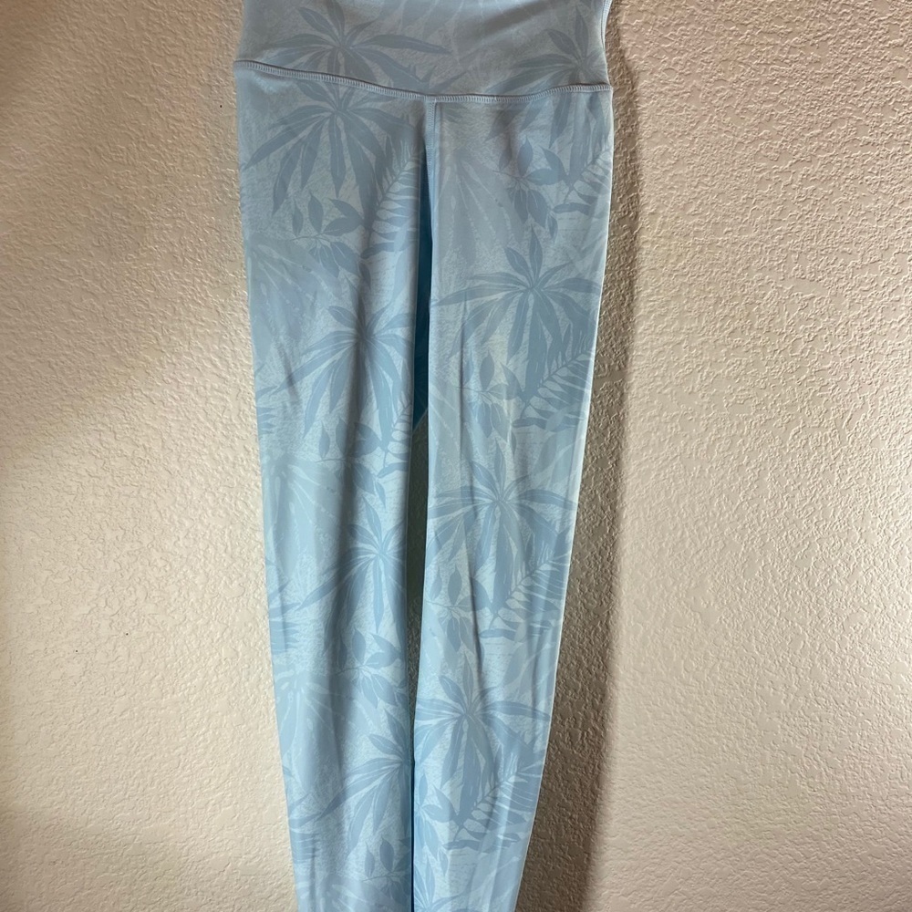 P'tula Leaf Desiree High Waisted Leggings Blue